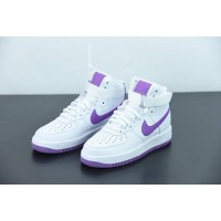 Wmns Nike Air Force 1 High "White Dark Orchid" 334031-112