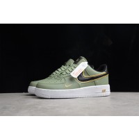 Nike Air Force 1 Low Olive Green Gold Swoosh DA8481-300