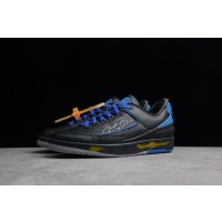 Off-White x Air Jordan 2 Low Black Blue DJ4375-004