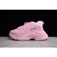 Balenciaga Triple S Sneaker Pink with Fur