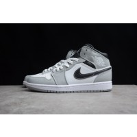 Air Jordan 1 Mid "Light Smoke Grey" 554724-078