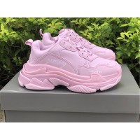 Balenciaga Allover Logo Triple S Pink/White