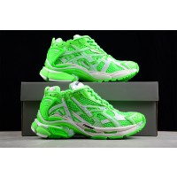 Balenciaga Runner Sneaker in neon green and white mesh and nylon