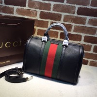 Gucci Vintage Leather Boston Bag