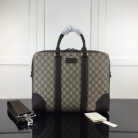 Gucci GG Beige canvas briefcase