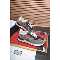 Gucci Beige Blue GG Logo Web Shoes