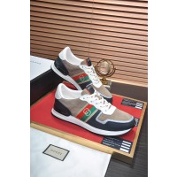 Gucci Beige GG Logo Web Shoes