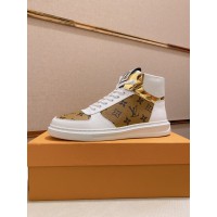 Louis Vuitton Rivoli white and light brown sneaker boot