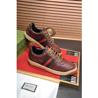 Gucci Chocolate Leather With Web Shoes