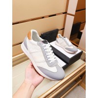 Gucci Logo White And Grey Leather Sneaker