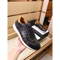 Gucci Logo Black And Brown Leather Sneaker