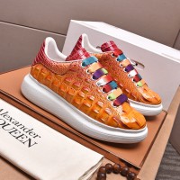 Alexander McQueen Orange Red Croc Oversized Sneaker