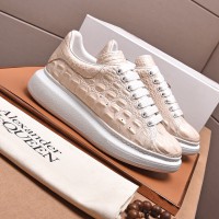 Alexander McQueen Beige Croc Oversized Sneaker