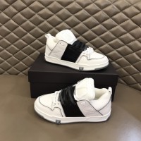 Valentino Garavani Open Skate Sneaker in Calfskin and Fabric Black And White