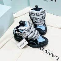 Lanvin Blue Black Curb Sneakers