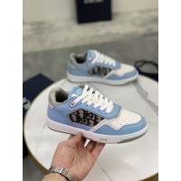 Dior B27 Low Light Blue and White Gray Sneakers