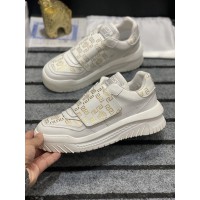 Versace White Gold Sneakers