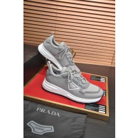 Prada Grey Lace Up Sneakers