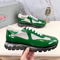 Prada Green/White America's Cup Patent Leather sneakers