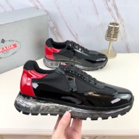 Prada Black/Red America's Cup Patent Leather sneakers