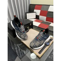 Gucci Grey And Blue Shoes