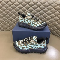 Dior B31 Runner Khaki technical mesh and turquoise rubber sneaker
