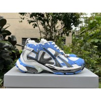 Balenciaga Runner Sneaker in blue, white and grey nylon and suede-like fabric