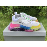 Balenciaga Triple S Clear Sole Trainer White Rainbow