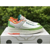 Titan x Air Jordan 2 Low Green Orange White