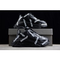 Balenciaga Allover Logo Triple S Black - White