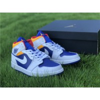 Air Jordan 1 Mid Royal Blue Laser Orange