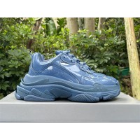 Balenciaga Triple S Blue Monoblock Trainers - Grailed