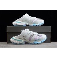 Balenciaga Track Mule White - Light Pink - Light Blue Mesh and Nylon