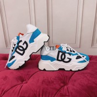 Dolce &Gabbana Daymaster Chunky-Sole Canvas Trainers Blue White