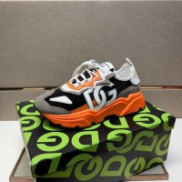 Dolce &Gabbana Daymaster Chunky-Sole Canvas Trainers Orange Multi