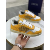 Dior B27 Gold Tone Oblique Jacquard Sneakers