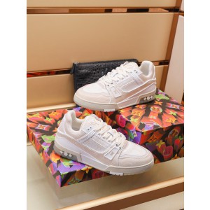 Louis Vuitton LV Trainer White Beige Sneakers