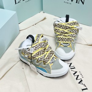 Lanvin Ice Pale Green Curb Sneakers