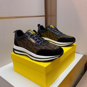 Fendi Brown Black Sneakers