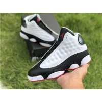 Air Jordan 13 Retro GS 'He Got Game' White Red Black (Black Shoelace)