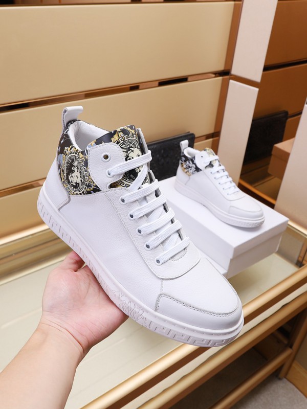Versace White High Top Sneakers