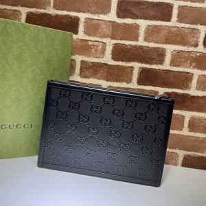 Gucci GG embossed pouch