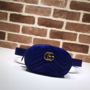 Gucci GG Marmont matelassé velvet belt bag