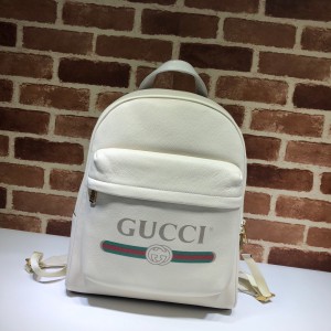 Gucci Print Leather Backpack