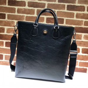 Gucci Black Soft Leather Shoulder Bag