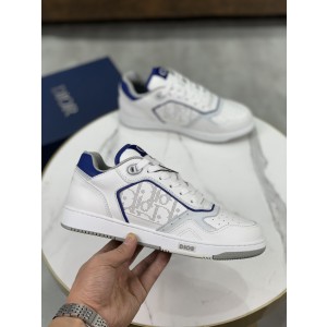 Dior B27 Low White Dark Blue Sneakers