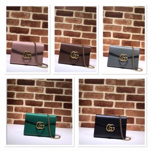 Gucci GG Marmont leather chain wallet