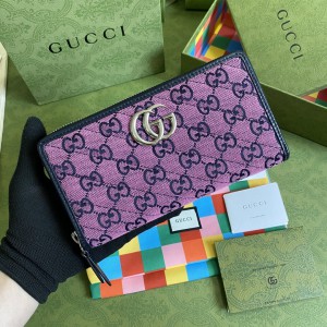Gucci Marmont matelassé zip around wallet