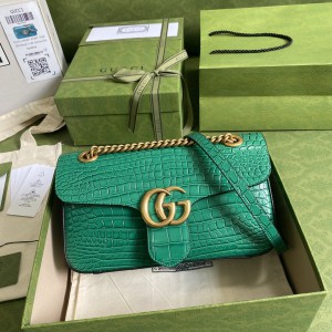 Gucci Marmont crocodile pattern bag