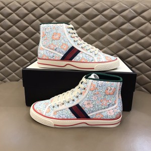Gucci floral print high top sneakers